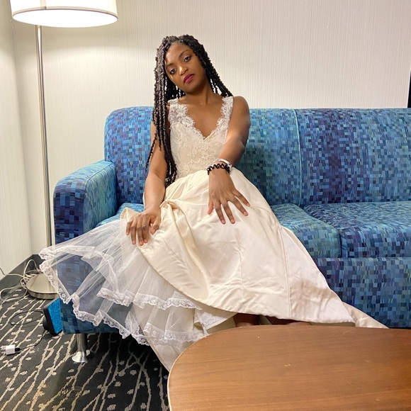 Alvina Valenta, Champagne Dress - Picture 3 of 4